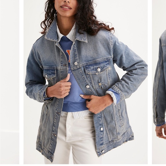 Free People Jackets & Blazers - Women’s Free People Destroyed Long and Lean Trucker Jacket
